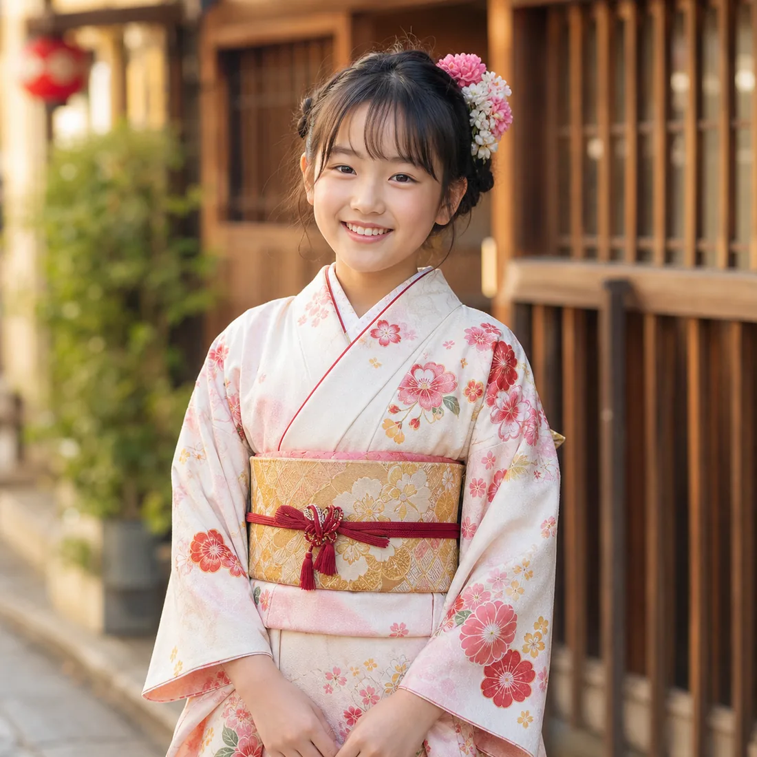 ジュニアプランの着物を着たお子様