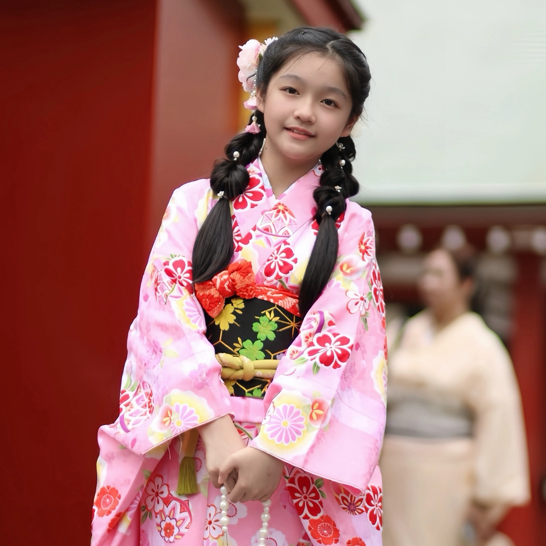 子供プランの着物を着たお子様